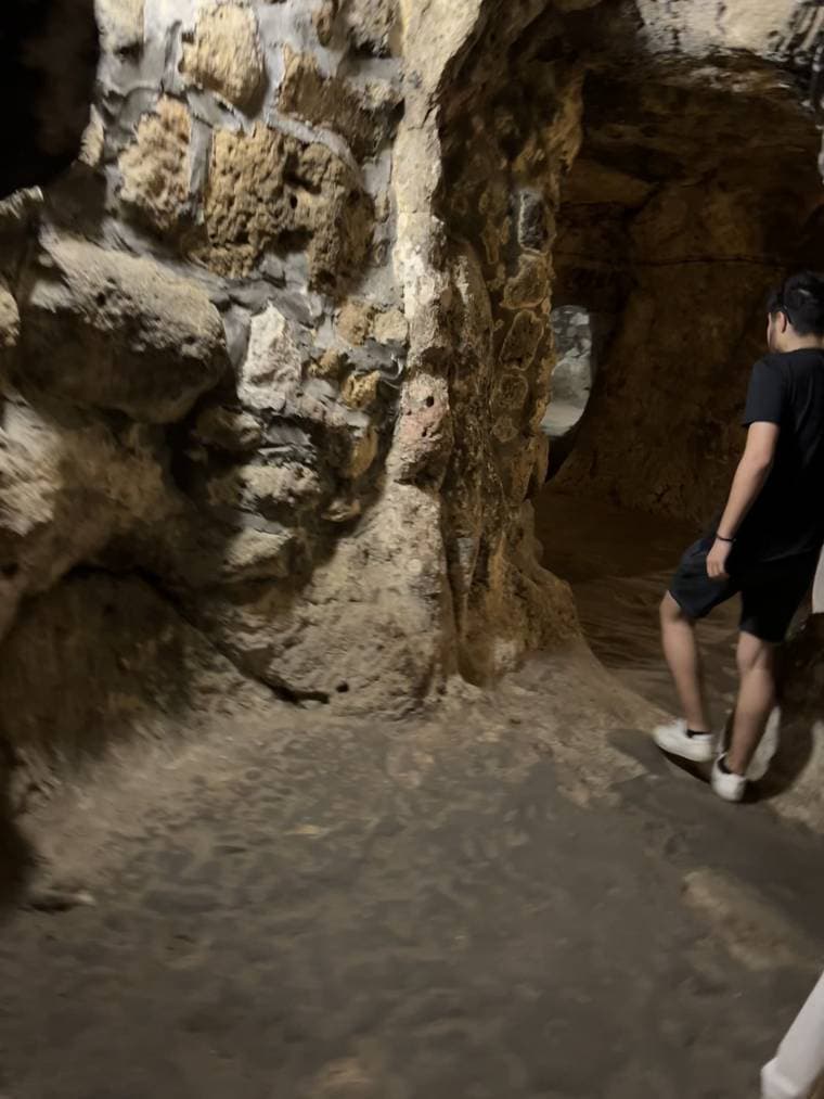 Carved tunnel inside an underground city